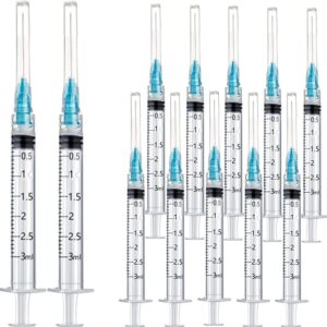 3ml, Disposable Plastic Syringes with 23Ga, Individually Sterile Package (10/Pack)